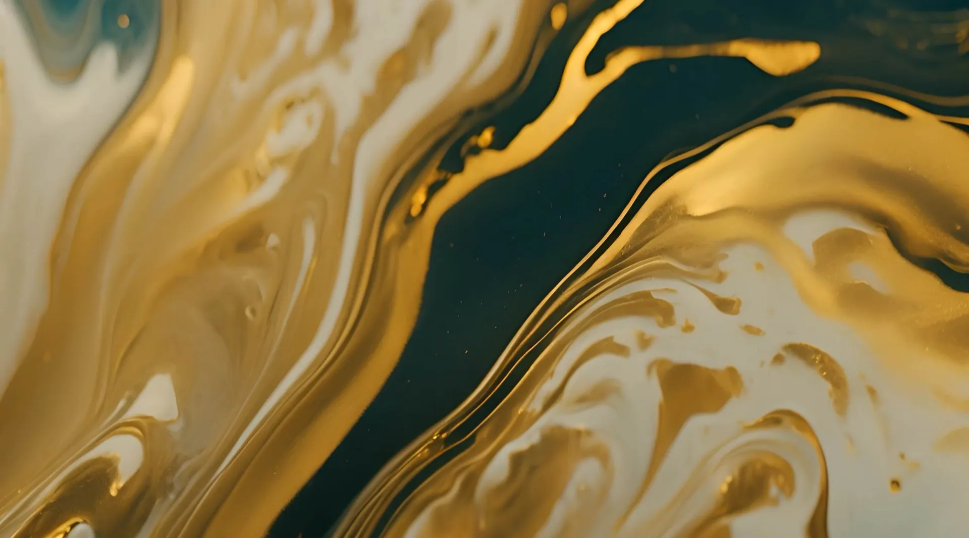 Gilded Waves Luxurious Liquid Motion Backdrop